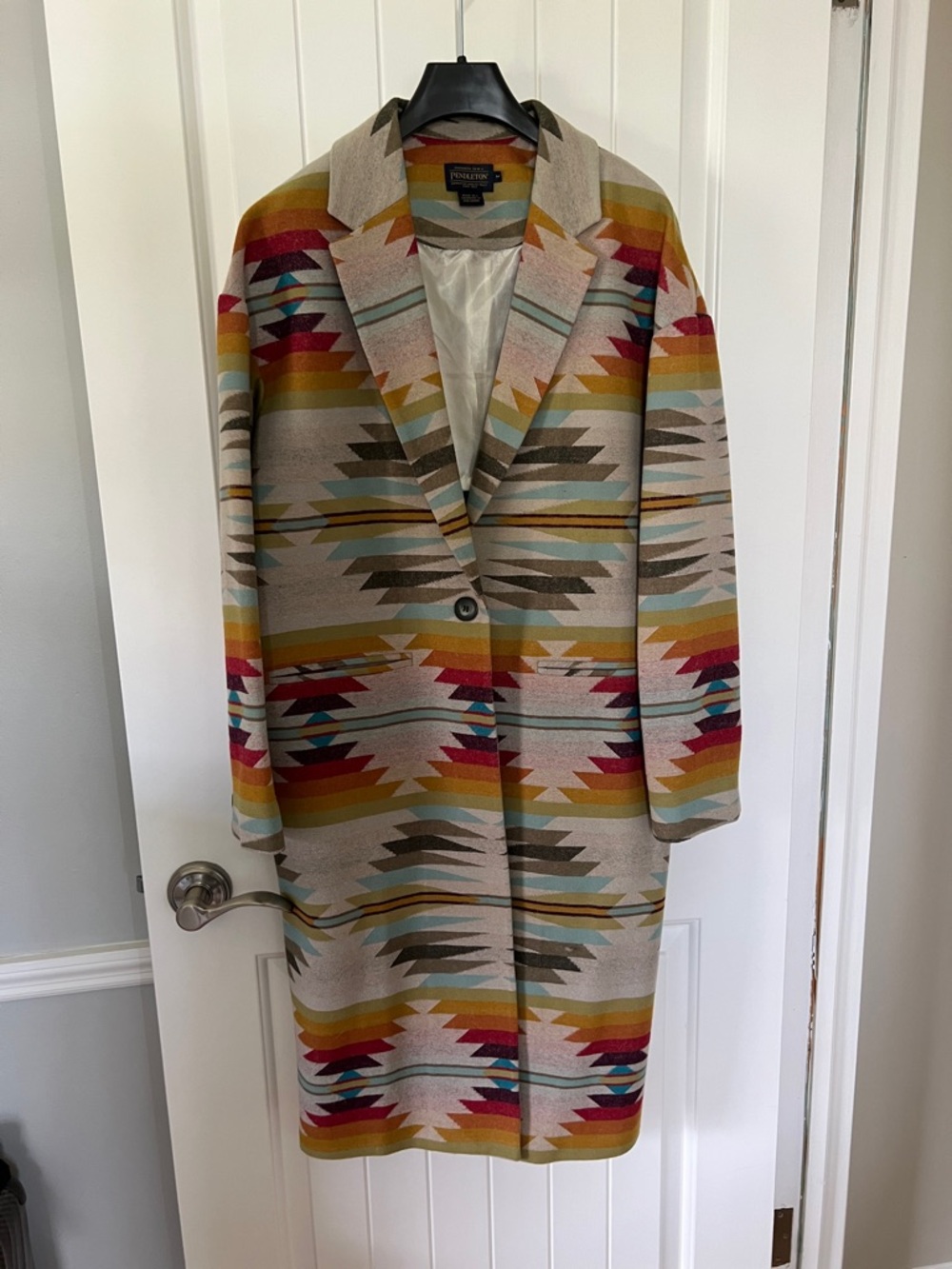 Pendleton Women's Multicolor Southwest-Pattern Wool Coat